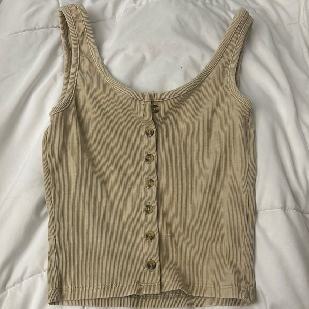 light brown coffee tank top